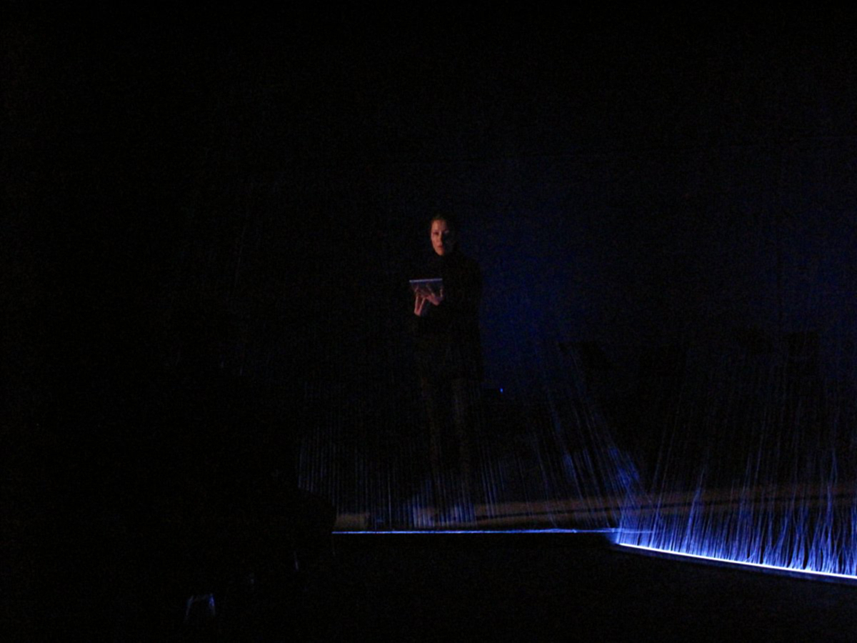 <p>Performance of <em>Three Voices</em> at Sydney Fringe Festival. <br>Installation by Elia Bosshard and lighting by Roderick Van Gelder, 2017.</p>