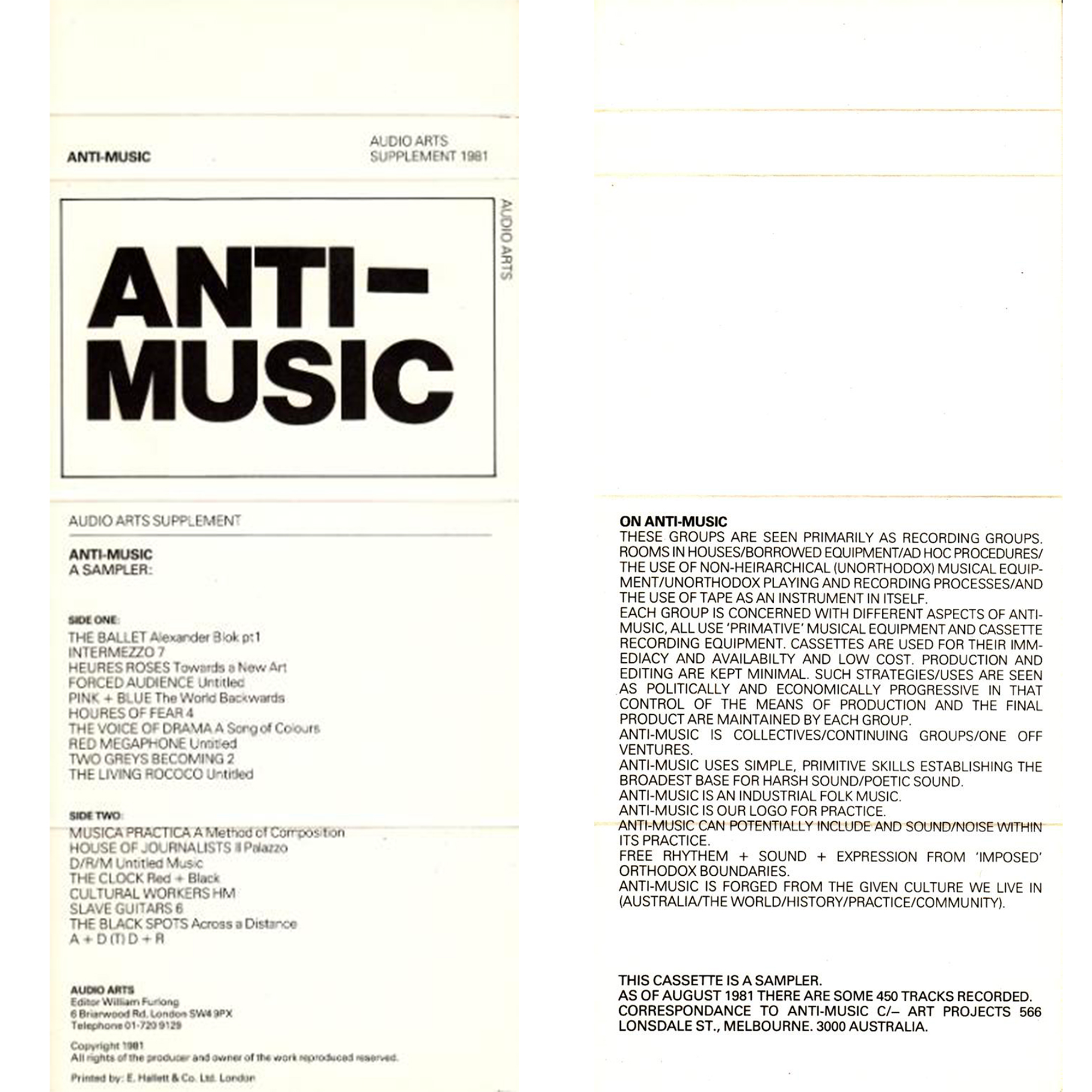 <p>John Nixon, <em>Audio Arts supplement</em>, 1981. Courtesy Tate Archive, William Furlong and contributors.</p>