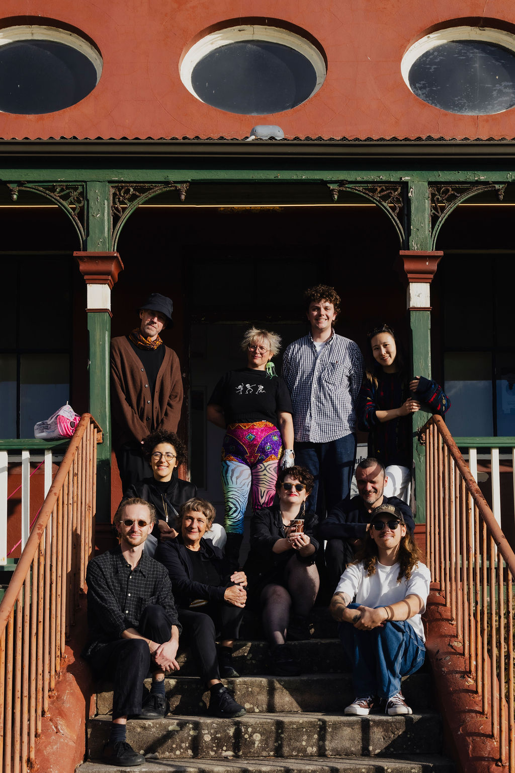 <p>Transmission Point artists and crew. Photo: Byron Martin</p>
