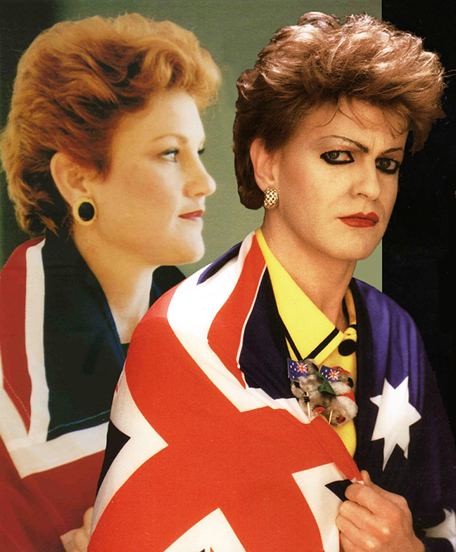 <p>The two Paulines: Pauline Hanson and Pauline Pantsdown, 1998.</p>