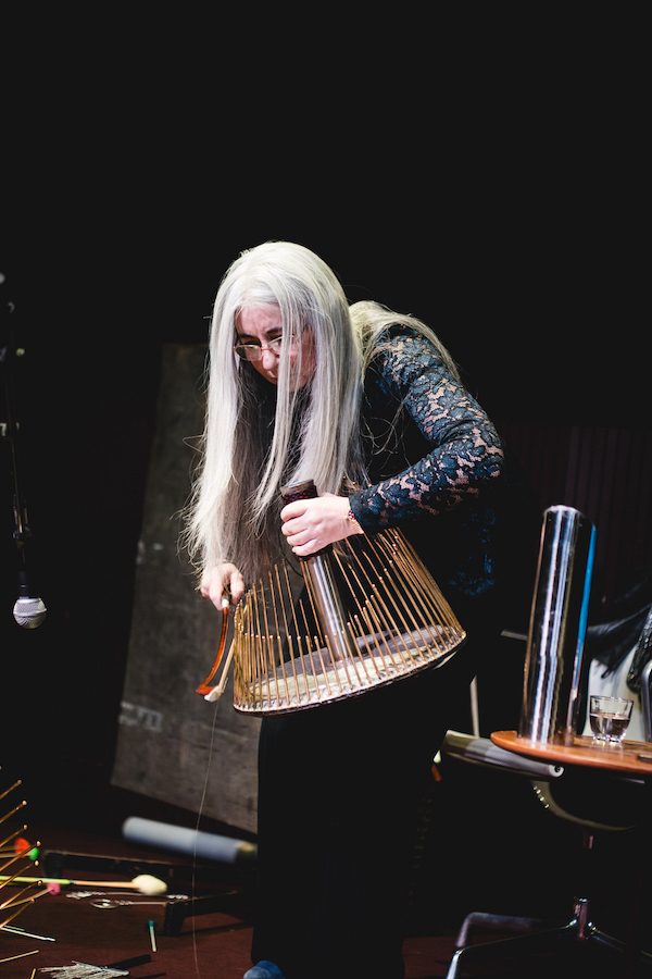 <p>Evelyn Glennie playing a waterphone, Photo © Tate, photography Sophie Shaw</p>