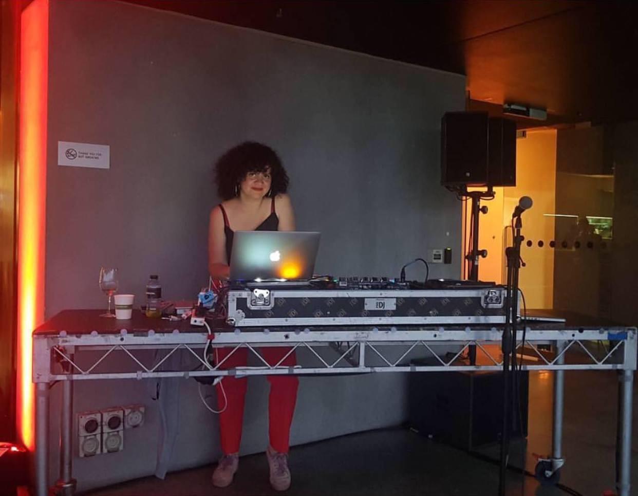 <p>DJing as part of ARTBAR curated by Caroline Garcia, 2017, the Museum of Contemporary Art Australia.<BR>Photo: Del Lumanta.</p>