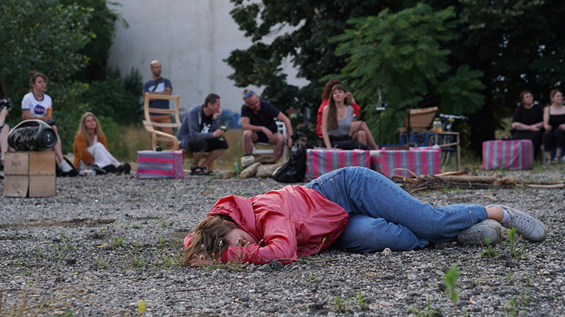 <p>Performance by Lévai Viola, as part of The Listening Biennial, Budapest. Photo: Bence Kollányi.</p>
