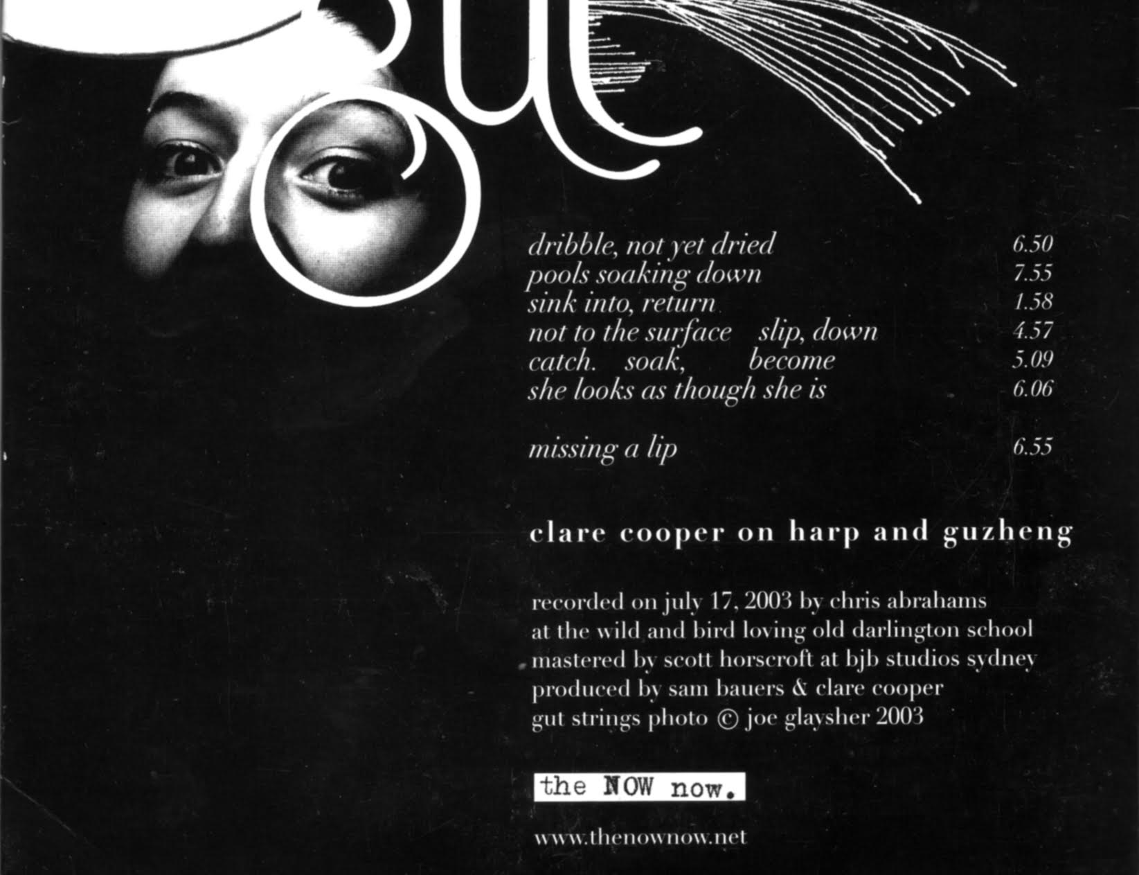 <p>Back cover of Clare Cooper's album Gut (2003).</p>