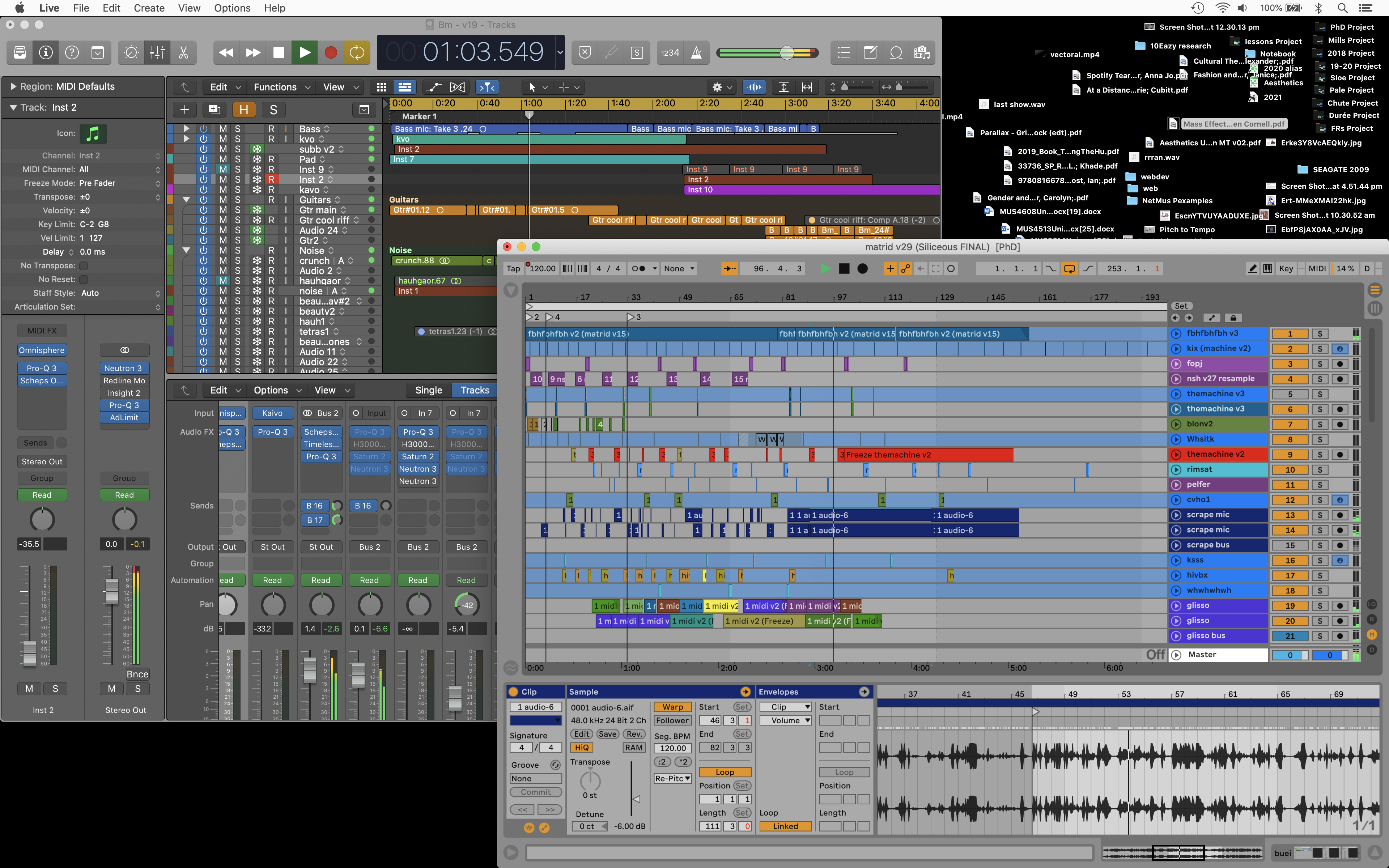 <p>Screenshot by the author of the DAWs Logic Pro and Ableton Live.</p>
